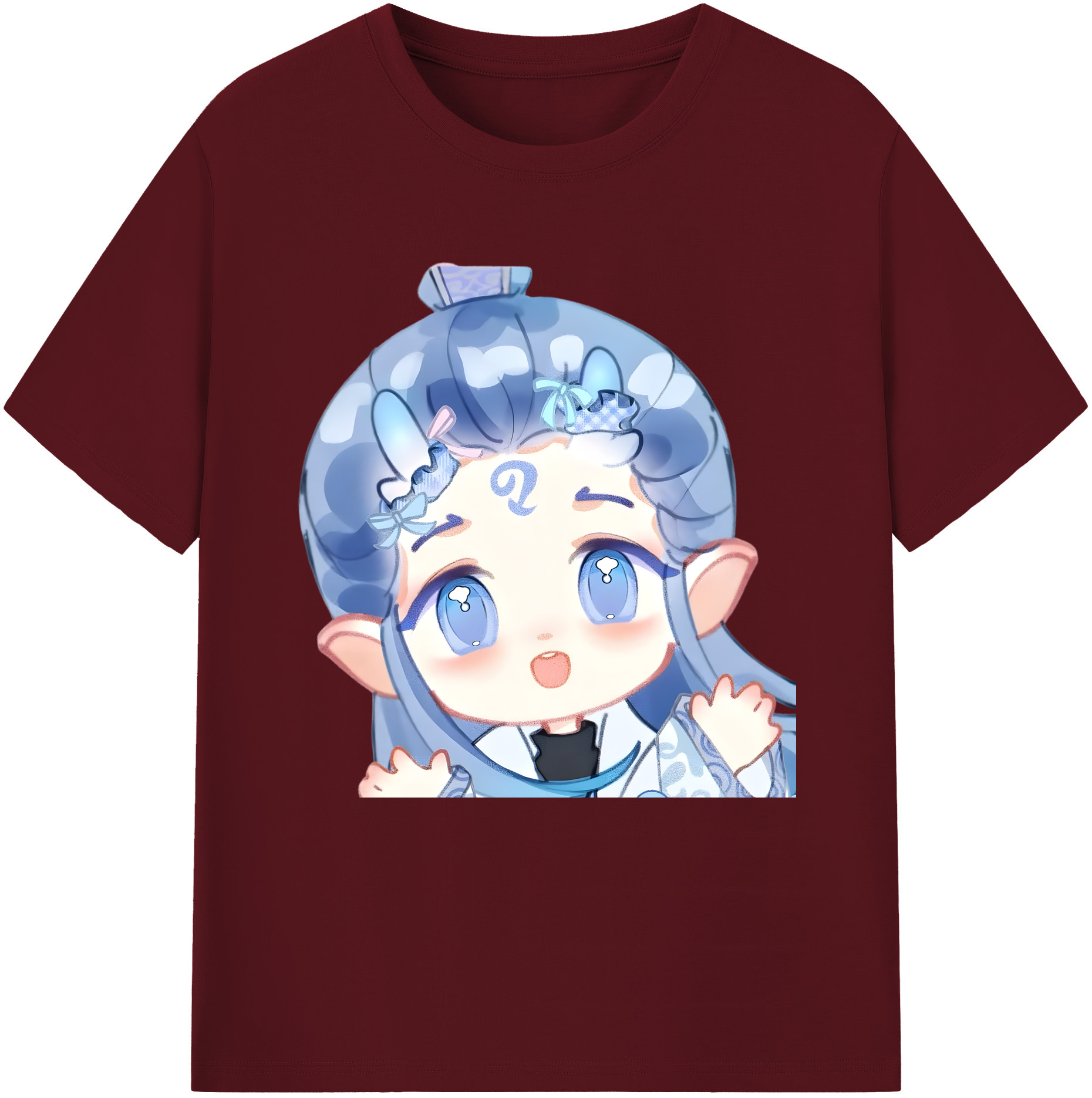 （画像用） Ne Zha 2 ナタ 魔童の大暴れ 綿100％半袖Tシャツ（フロントプリント）